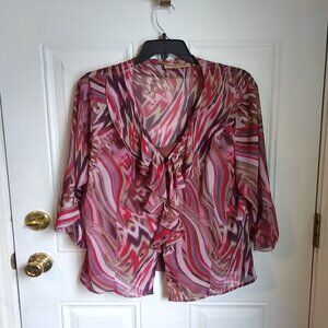Women's XL Combination Shirt, with a Brown Undershirt.